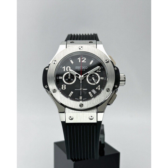 Custom Seiko Mod • Silver Big Bang Quartz Chronograph • 44mm